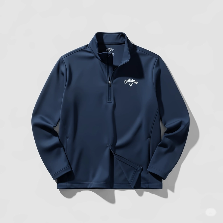 A professional product image of the new Callaway golf quarter zip on a clean background.