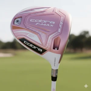 A detailed view of a Cobra ladies' driver, highlighting its design and lightweight construction for women golfers.