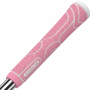 A detailed photo of the grip on a Cobra ladies golf iron, focusing on the texture and comfort features designed for a secure hold.