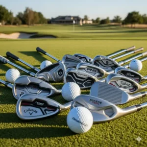 A selection of cavity-back irons and game-improvement irons, ideal choices for intermediate players seeking forgiveness and distance.