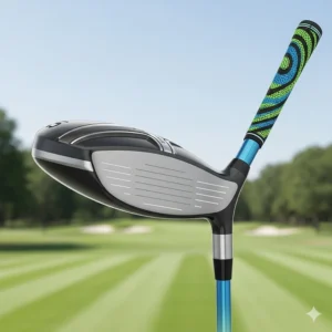 A hybrid golf club for a teenager, combining the distance of a wood with the accuracy of an iron.
