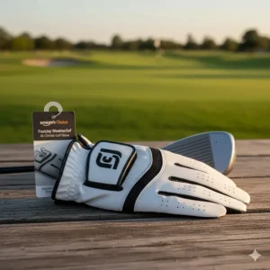 The popular FootJoy WeatherSof golf glove for men on Amazon, known for its consistent grip and durability across all climates.