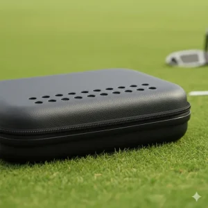 Detailed image highlighting the ventilation holes in the golf glove case, ensuring your golf gloves dry quickly and stay fresh.