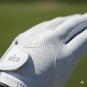 Illustration showing the precision-engineered perforations on a Vice golf glove designed to enhance airflow and hand cooling.