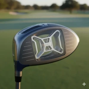 Close-up of the AI-designed Jailbreak Speed Frame on the Callaway Paradym driver face.