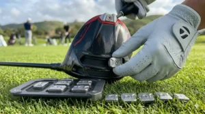 Heel weighted configuration on a driver with interchangeable weights to fix a slice and promote a draw ball flight.