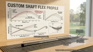 Chart comparing shaft flex profiles for optimized driver performance.
