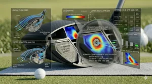 Ball flight trajectory chart comparing a ballooning high spin shot against a piercing drive from an ultra low spin driver head.