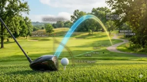 Diagram showing how a 10.5 to 12 degree high-loft beginner driver easily launches the golf ball higher to build player confidence.