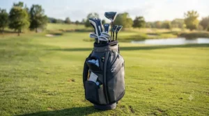 Modern golf bag set up featuring 5 wood as long iron replacement.