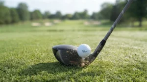 Scale comparison showing a strong 3 wood mini driver next to a standard fairway wood.