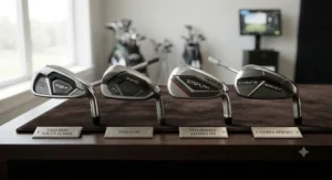 Comparison of top offset game improvement irons showing clubhead sizes and cavity backs