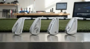 Side by side comparison of top compact tour players irons showing clubhead profiles