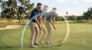 Visualizing smooth swing tempo required for consistent lob wedge finesse shots