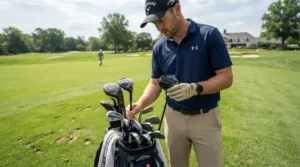 An illustration of hybrid clubs for intermediate golfers transitioning into short-game wedges.
