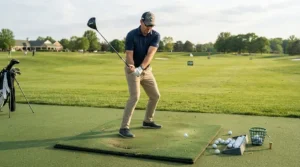 Repeated ball-striking practice session utilizing a golf driver for advanced players with low spin.