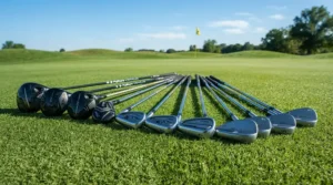 A complete senior golf club set displayed proudly, designed for golfers seeking extra distance on the course.